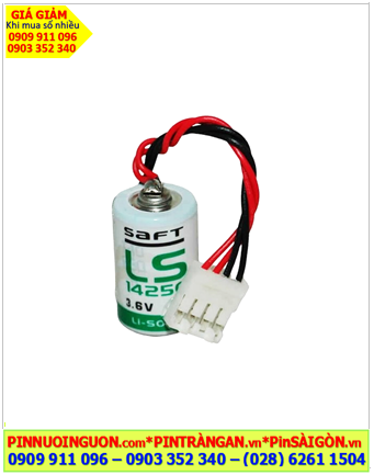 Saft LS14250; Pin nuôi nguồn PLC Saft LS14250 lithium 3.6v 1/2AA 1200mAh _Xuất xứ Pháp